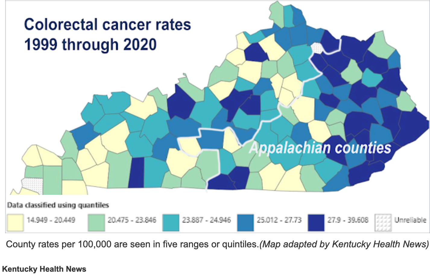 Deaths from colorectal cancer in Appalachian Kentucky have declined ...