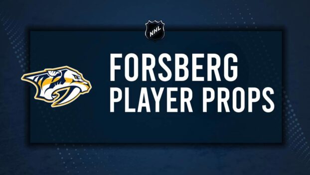 Filip Forsberg Player Prop Bets for the Predators vs. Kraken Game - November 20