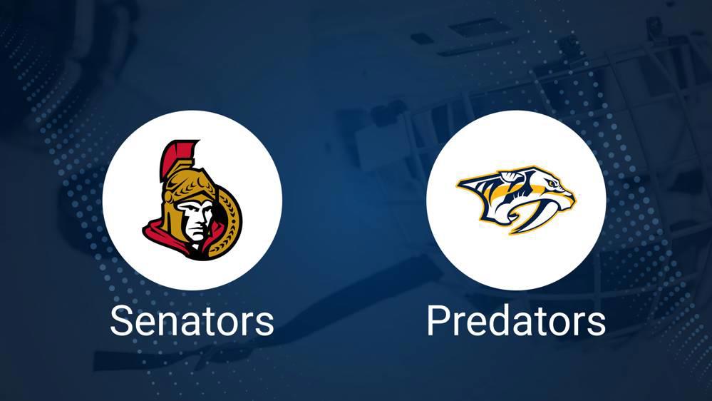 Senators vs. Predators Injury Report Today - December 7